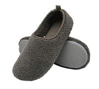 ChayChax Zapatillas de Estar por Casa para Mujer Invierno Cálido Pantuflas Memoria Espuma Ligero Comodo Suave Interior Zapatos de Algodón,Gris Oscuro,M(265)=EU 40-41