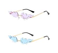 CHBCD 2 Piezas Doflamingo Gafas de Sol Gafas de Carnaval Gafas de Sol de Llama Accesorios para Festivales Gafas de Fiesta Gafas de Carnaval rápidas Gafas de Sol Divertidas para niños Mujere