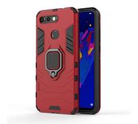 CHcase Funda para Huawei Honor View 20/V20, 2in1 Armadura Combinación A Prueba de Choques Escudo Cáscara Dura PC + TPU con Soporte Magnetic Car Mount Case Cover para Huawei Honor View 20/V20 -Red