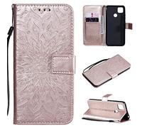 CHcase Funda para Xiaomi Redmi 9C Carcasa Libro con Tapa de Cuero con Ranuras de Tarjeta, Soporte, Cierre Magnético Wallet Case Flip Cover - Oro Rosa