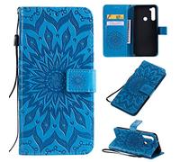 CHcase Funda para Xiaomi Redmi Note 8T Carcasa Libro con Tapa de Cuero con Ranuras de Tarjeta, Soporte, Cierre Magnético Wallet Case Flip Cover - Azul