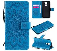 CHcase Funda para Xiaomi Redmi Note 9 Carcasa Libro con Tapa de Cuero con Ranuras de Tarjeta, Soporte, Cierre Magnético Wallet Case Flip Cover - Azul