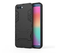 CHcase Huawei Honor View 10 Funda, 2in1 Armadura Combinación Heavy Duty Escudo Cáscara Dura PC + Suave TPU Silicona Case Cover con Soporte para Huawei Honor View 10 -All Black