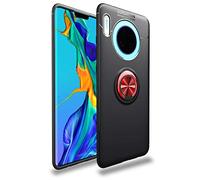 CHcase Huawei Mate 30 Funda, Ultra Slim TPU 360 Degree Ring Kickstand Soporte Giratorio Magnetic Car Mount Multifunción Protectora Delgada Caso Case para Huawei Mate 30 -Negro + Rojo