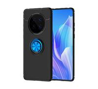 CHcase Huawei Mate 40 Funda, Anillo Soporte Funda 360 Grados Giratorio Ring Grip con Gel TPU Case Carcasa Fundas para Huawei Mate 40 -Negro + Azul