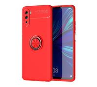 CHcase Huawei Mate 40 Lite Funda, Anillo Soporte Funda 360 Grados Giratorio Ring Grip con Gel TPU Case Carcasa Fundas para Huawei Mate 40 Lite -Rojo