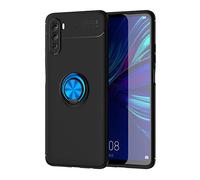 CHcase Huawei Mate 40 Lite Funda, Anillo Soporte Funda 360 Grados Giratorio Ring Grip con Gel TPU Case Carcasa Fundas para Huawei Mate 40 Lite -Negro + Azul