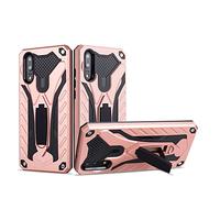 CHcase Huawei P20 Funda, Heavy Duty Silicona híbrida con Soporte Cáscara de Cubierta Protectora de Doble Capa Funda Caso para Huawei P20 -Rose Gold