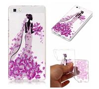 CHcase Huawei P8 Lite Funda, Christmas Series Transparente Silicona TPU de Flexibilidad Carcasa Case Bumper Ultra Delgado Espalda Case Cover para Huawei P8 Lite -Princess