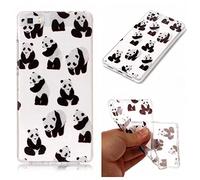 CHcase Huawei P8 Lite Funda, Christmas Series Transparente Silicona TPU de Flexibilidad Carcasa Case Bumper Ultra Delgado Espalda Case Cover para Huawei P8 Lite -Panda