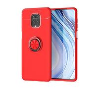 CHcase Redmi Note 9s/9 PRO Funda, Anillo Soporte Funda 360 Grados Giratorio Ring Grip con Gel TPU Case Carcasa Funda para Redmi Note 9s/9 PRO -Rojo