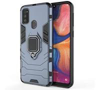 CHcase Samsung Galaxy M30s Funda, 2in1 Armadura Combinación A Prueba de Choques Escudo Cáscara Dura PC + TPU con Soporte Magnetic Car Mount Case Cover para Samsung Galaxy M30s -Black Plus Gray
