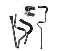 CHCWR 1 par de muletas de axila con Almohadillas axilares Suaves y Mangos ergonómicos, muletas ortopédicas Plegables, Ayuda para Caminar Ajustable para Adultos, Carga 286 Libras