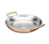 CHCWR 10 tamaños antiadherentes sartén español sartén Martillo Martillo Martillo de Martillo de Martillo con manijas duales, sartén para hogares, cocina/rosa/32 cm