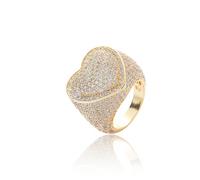 CHCWR 14k Gold Heart Moissanite Ring Joya para hombres Boda Símbolo Ocasión especial Best Gift Luxurious Elegant Romantic Romantic Enstylish Compromiso Aniversario de compromiso único Timeless