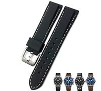CHCWR 20 mm de 21 mm 22 mm de goma silicona azul Black Blue Watchs para IWC Pilot Mark 18 Watch Sports Store