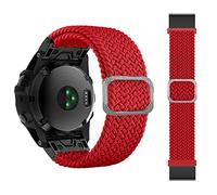CHCWR 26 22 mm Sport Nylon Watchband Spstrap para Fenix 7 7x 6x 6 Pro 5x 5 Epix 3hr Facil Function Stribe Quick Release pulsera Pulsera (color: rojo y blanco, tamaño: 22 mm Fenix 5 6 935)