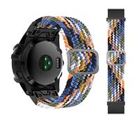 CHCWR 26 22 mm Sport Nylon Watchband Spstrap para Fenix 7 7x 6x 6 Pro 5x 5 Epix 3hr Facil Function Stribe Quick Release pulsera Pulsera (color: rojo y blanco, tamaño: 22 mm Fenix 5 6 935)