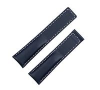 CHCWR Accesorios de reloj para correa Monaco Carrera Wnist Wnists Berne de cuero Calidad de cuero Pulsera de cuero 22 mm (color: Preto, tamaño: con hebilla negra)