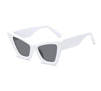 CHCWR Adecuado para lentes de sol de gran tamaño UV400 para mujer, blanco grisáceo, Talla única