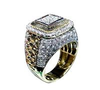 CHCWR Anillos de bodas para mujeres, hombres de negocios joyas de moda anillo de regalo anillo de bodas joyas tamaño 6-13 regalos de San Valentín para novia ocasión especial