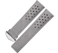 CHCWR Banda de reloj de cuero genuina para correa de reloj con hebilla plegable de 20 mm 22 mm de banda de vaca marrón negro gris (color: negro: negro, tamaño: 24 mm)