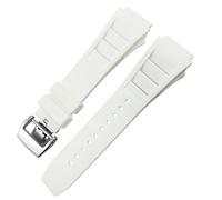 CHCWR Banda de reloj de goma 20x25 mm Fit For Silicone Mille Sport Store Store Soft Wristband impermeable/hebilla gris/20 * 25 mm