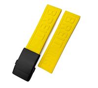 CHCWR Banda de reloj de goma 22 mm 24 mm para superocense Avenger Challenger Silicona tejida Strapa de reloj suave impermeable/Black Black Letter/22 mm