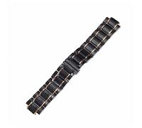 CHCWR Banda de vigilancia de cerámica para la luz de la correa de vigilancia más la pulsera de acero inoxidable 23 * 14 mm Bandas (color: broche de oro de 10 mm, tamaño: 23-14 mm)