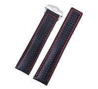 CHCWR Banda de vigilancia de fibra de cuero de ternero de 19 mm 20 mm 22 mm genuina