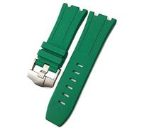 CHCWR Banda de vigilancia impermeable de silicona bubber fluorina de 28 mm para Audemars AP 15703 15710 Accesorios Reloj Correa/marrón/28 mm