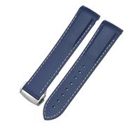 CHCWR Bandas de reloj de silicona de goma para Omega Seamaster 300 Speedmaster Strap Brand Band Band Black Orange 20 mm 22 mm 22 mm