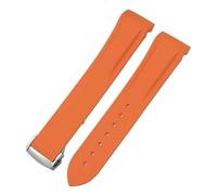 CHCWR Bandas de reloj de silicona de goma para Omega Seamaster 300 Speedmaster Strap Brand Band Band Black Orange 20 mm 22 mm 22 mm