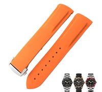 CHCWR Bandas de reloj rojo azul rojo de vigilancia de 22 mm 22 mm de goma de goma para el brazalete de tudor black bay para hombres