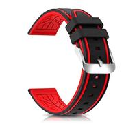 CHCWR Bandas de relojes de silicona modelo de reemplazo de reloj de goma 20 mm 22 mm 24 mm 26 mm Línea impermeable Hebilla de plata para hombres y mujeres Sport
