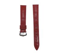 CHCWR Correa de reloj de cuero compatible con Santos Solo Watch Band para mujeres y hombres de 12 a 20 mm (hebilla verde plateada, 21 mm), 15mm