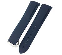 CHCWR Correa de reloj de silicona de goma para Omega Seamaster GMT Diver 300 Speedmaster Hamilton 19 mm, 20 mm, 21 mm, 22 mm, 22mm Golden buckle