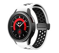 CHCWR Correa de silicona para Galaxy Watch 6 Classic de 43 mm, 47 mm, 5 Pro, 45 mm, correa de hebilla magnética para Galaxy Watch 6 5 4 40 mm 44 mm, Watch 5 Pro 45MM