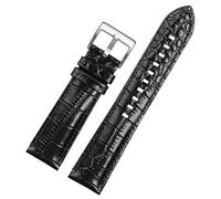 CHCWR El brazalete de cuero genuino es adecuado para Armani AR2447/1981/1973/60028 Banda con pandillas impermeables Shout Male 22 mm (color: broche de oro de 10 mm, tamaño: 20 mm)