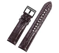 CHCWR El brazalete de cuero genuino es adecuado para Armani AR2447/1981/1973/60028 Banda con pandillas impermeables Shout Male 22 mm (color: broche de oro de 10 mm, tamaño: 20 mm)