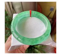 CHCWR Flor flotante de alto hielo Jadeite Bangle avanzado Rare A Goods Natural Jade Bracelet Women (55-56 mm)