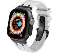 CHCWR Fluororubber Sport Watch Strap, banda de vigilancia de silicona, para Ultra 49 mm 44 mm 45 mm 42 mm 9 8 7 6 6 5 4 SE Accesorios de reemplazo de relojes de la serie