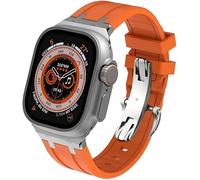 CHCWR Fluororubber Sport Watch Strap, banda de vigilancia de silicona, para Ultra 49 mm 44 mm 45 mm 42 mm 9 8 7 6 6 5 4 SE Accesorios de reemplazo de relojes de la serie