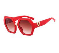 CHCWR Gafas de sol clásicas de lujo con montura grande para mujeres y hombres, modernas, vintage, populares, para viajes, de gran tamaño, UV400, C1, Talla única
