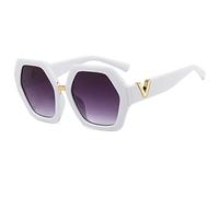 CHCWR Gafas de sol clásicas de lujo con montura grande para mujeres y hombres, modernas, vintage, populares, para viajes, de gran tamaño, UV400, C9, Talla única