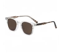 CHCWR Gafas de sol redondas retro para hombre y mujer, UV400, C04 Marrón, Talla única