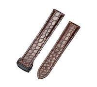 CHCWR Hebilla de cocodrilo de banda de cuero genuina para correa de cuero de cocodrilo Omega Watch de 18 mm a 22 mm para hombres y mujeres
