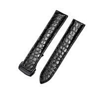 CHCWR Hebilla de cocodrilo de banda de cuero genuina para correa de cuero de cocodrilo Omega Watch de 18 mm a 22 mm para hombres y mujeres