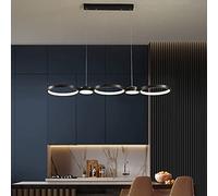 CHCWR Lámpara de araña LED Moderna, luz Colgante de Anillo, Accesorio de Techo acrílico, lámpara de colgación Lineal Ajustable Compatible con Dormitorio de Comedor de Sala de Estar, cocinas