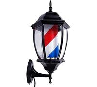 CHCWR Lámpara de Pared al Aire Libre Led Led Led Pele Salon Barber Shop Open Sign Open Red White Blue Snips Polo